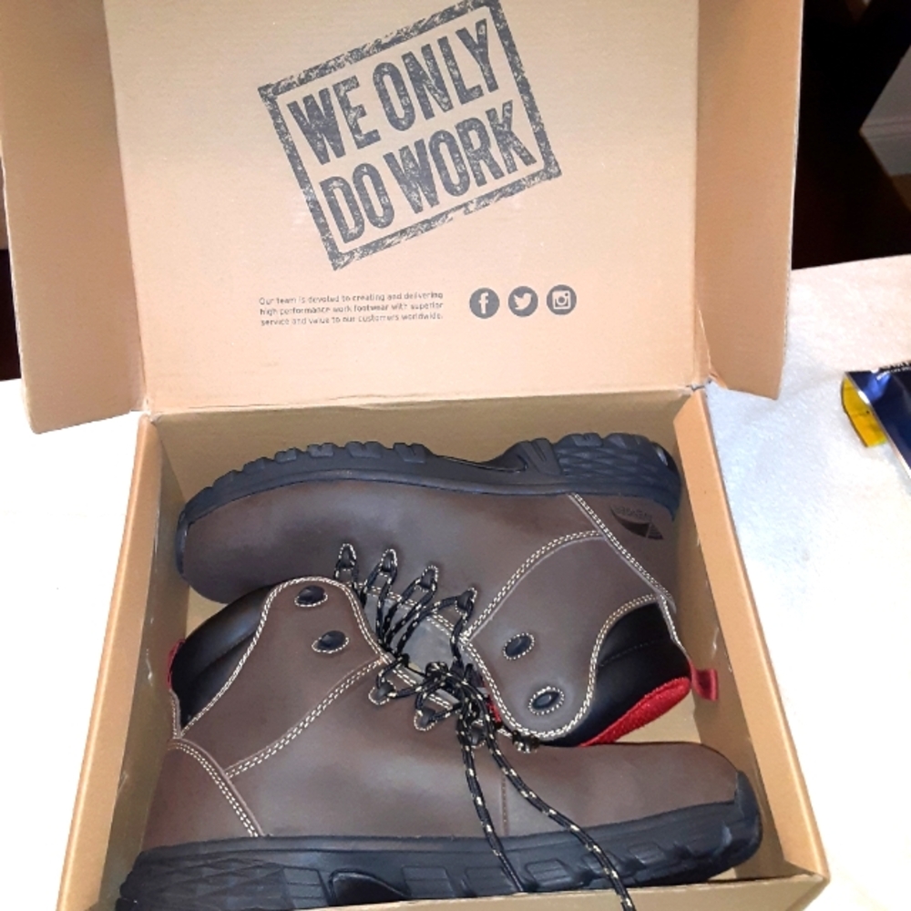 Mens Avenger Steel Toe Work Boots 9.5W New